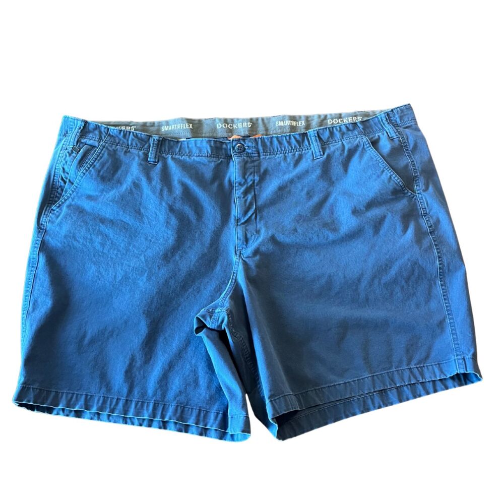 Dockers Men’s Chino Shorts Blue Size 52  Classic  Pre-Owned Good  Cotton/Stretch